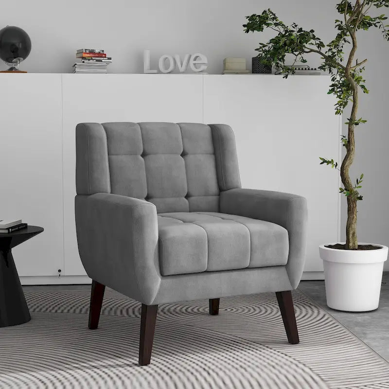 Tufted Arm Chair Upholstered Lounge Chair