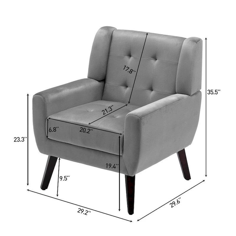 Tufted Arm Chair Upholstered Lounge Chair