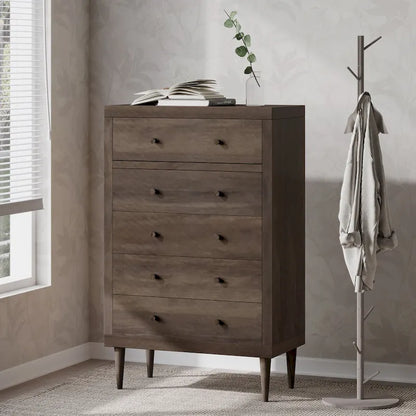Nystrom Mid Century Modern 5 Drawer Dresser by Christopher Knight Home