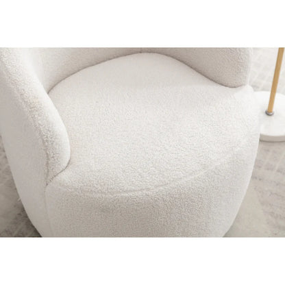 Teddy Fabric Swivel Accent Barrel Chair