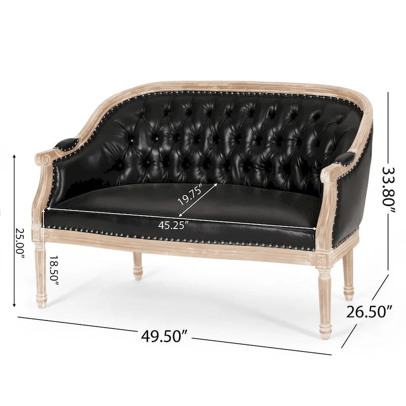 Faye Tufted Upholstered Loveseat by Christopher Knight Home