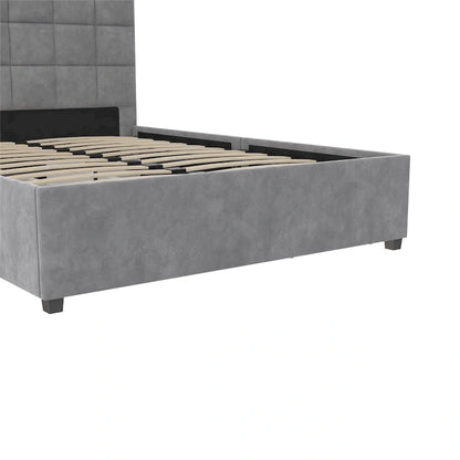 CosmoLiving Serena Upholstered Bed with Drawers