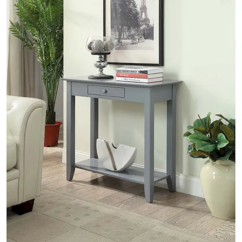 Convenience Concepts American Heritage 1 Drawer Hall Table with Shelf