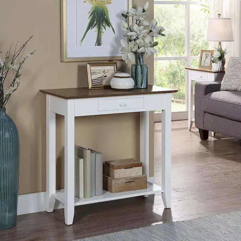Convenience Concepts American Heritage 1 Drawer Hall Table with Shelf