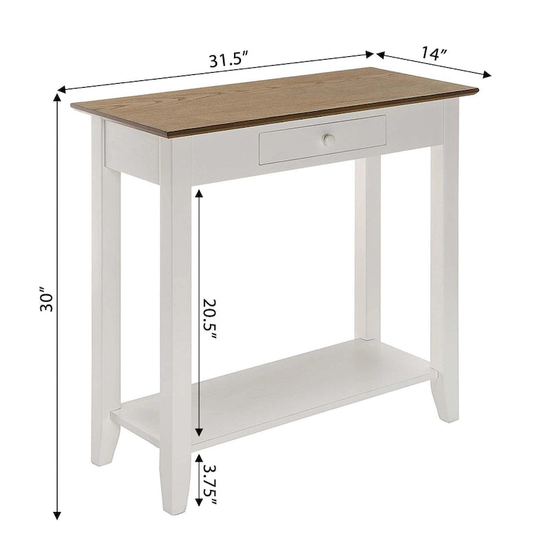 Convenience Concepts American Heritage 1 Drawer Hall Table with Shelf
