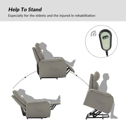 Elisa Power Remote Lift Assist Recliner Set Of 2 with Metal Base
