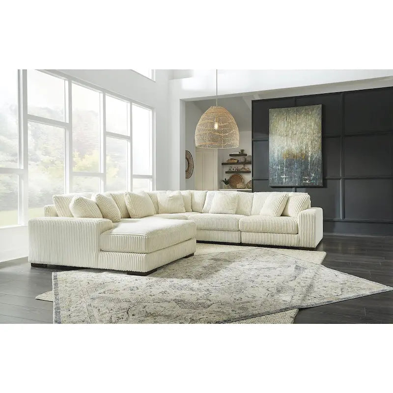 Signature Design by Ashley Lindyn 5-Piece Sectional with Chaise - 133W x 133D x 38H