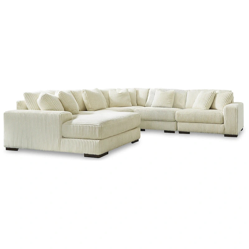 Signature Design by Ashley Lindyn 5-Piece Sectional with Chaise - 133W x 133D x 38H