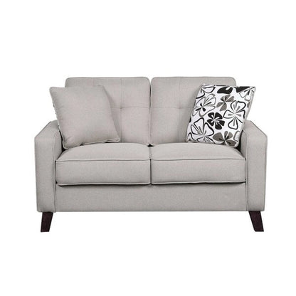 Lillana Linen Upholstered Tufted Loveseat