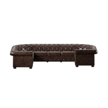 Knightsbridge Tufted Scroll Arm Chesterfield U-shaped Sectional by iNSPIRE Q Artisan