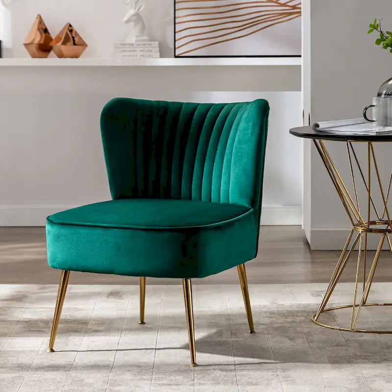 Haven Contemporary Velvet Upholstered Accent Chair