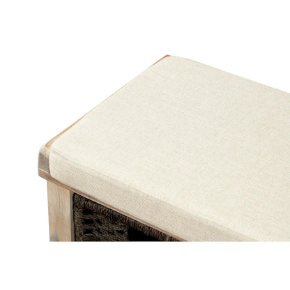Nestfair Entryway Storage Bench with Cushion and Basket
