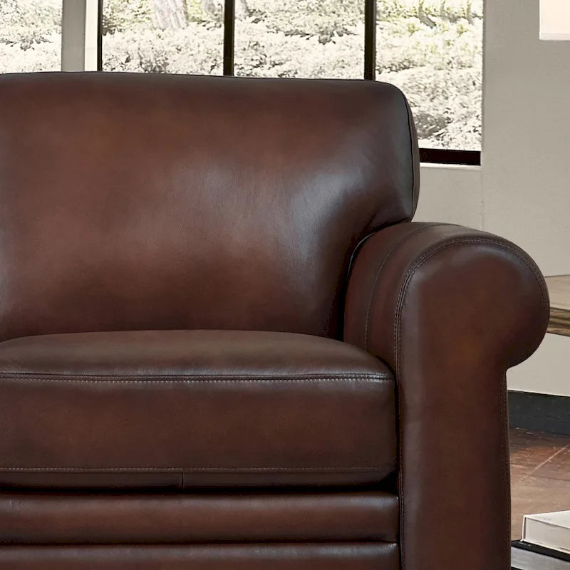 Hydeline Brookfield Top Grain Leather Sofa Set, Sofa and Loveseat