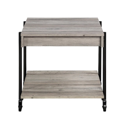Hyssop Farmhouse Steel 2-Piece Coffee Table Set with Shelf by Furniture of America