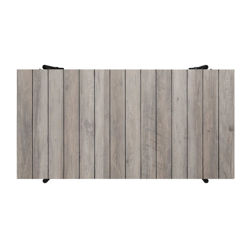 Hyssop Farmhouse Steel 2-Piece Coffee Table Set with Shelf by Furniture of America
