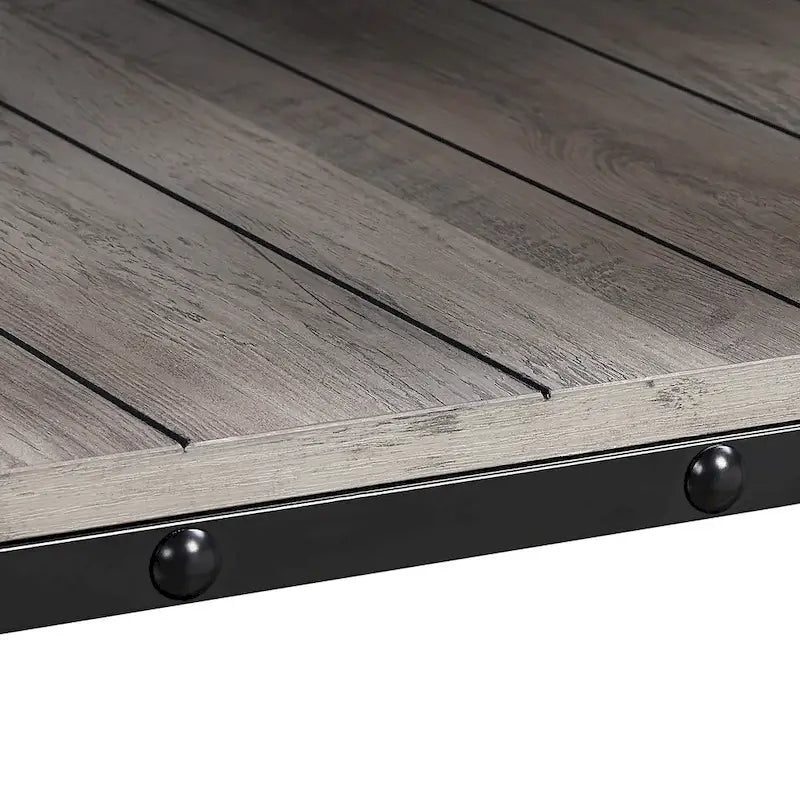 Hyssop Farmhouse Steel 2-Piece Coffee Table Set with Shelf by Furniture of America