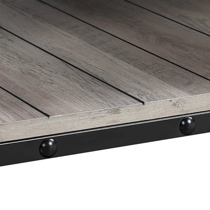 Hyssop Farmhouse Steel 2-Piece Coffee Table Set with Shelf by Furniture of America