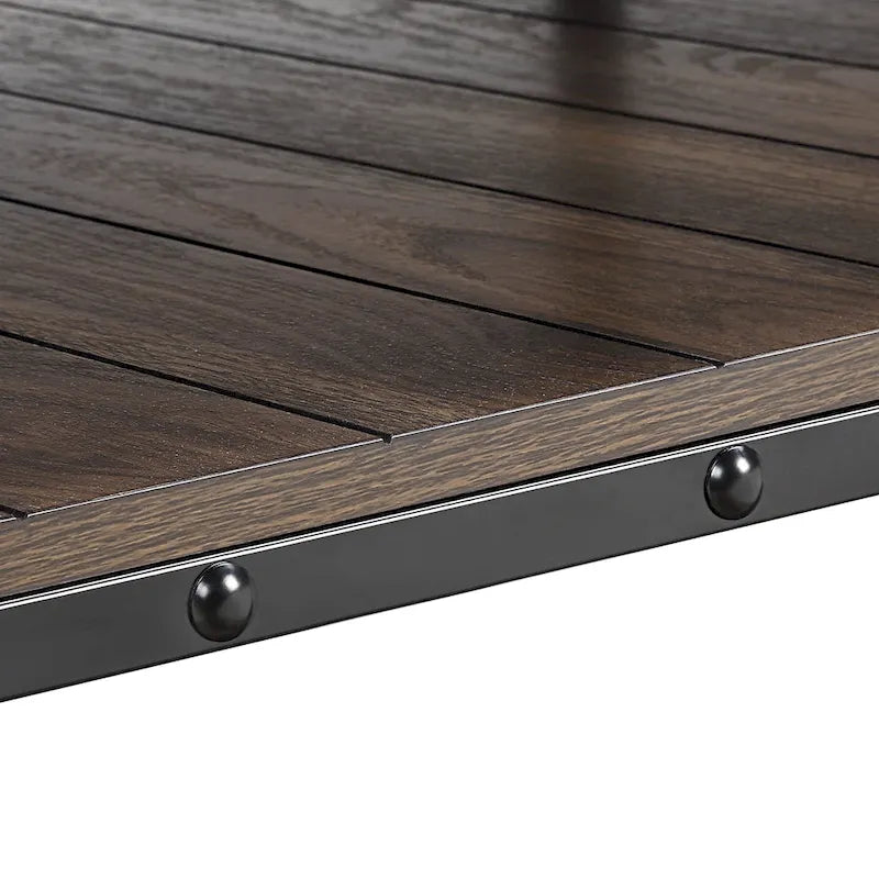 Hyssop Farmhouse Steel 2-Piece Coffee Table Set with Shelf by Furniture of America