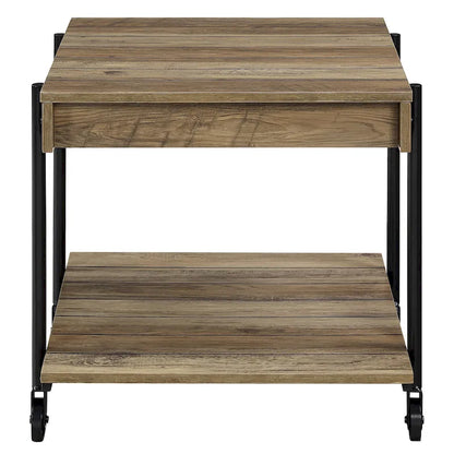 Hyssop Farmhouse Steel 2-Piece Coffee Table Set with Shelf by Furniture of America