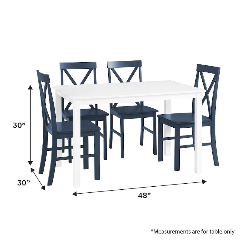 Middlebrook 5-Piece Dining Set with X-Back Side Chairs