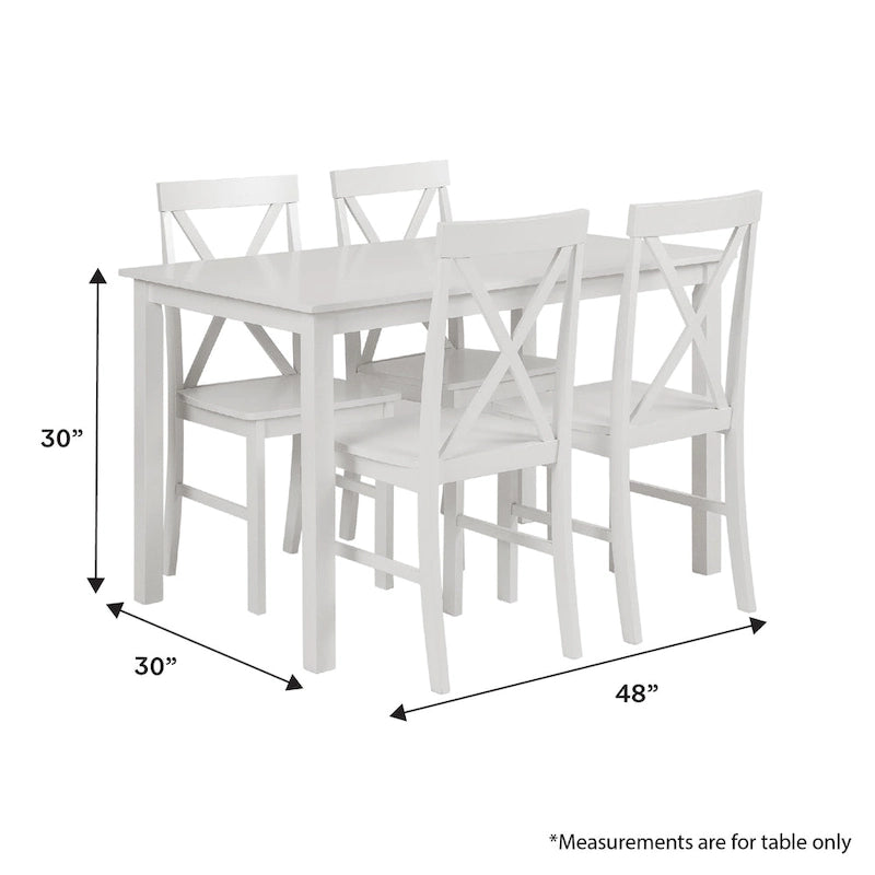 Middlebrook 5-Piece Dining Set with X-Back Side Chairs