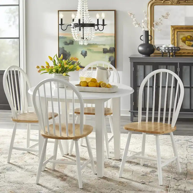 Simple Living Rollo Solid Wood 5-piece Drop-Leaf Dining Set