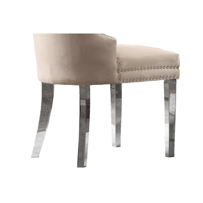 Best Quality Furniture 7-Piece Stainless Steel Nailhead Trim Dining Set