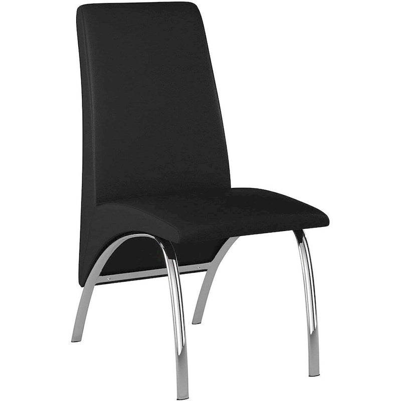Hamil Leatherette Dining Chair with Chrome Legs Set of 2