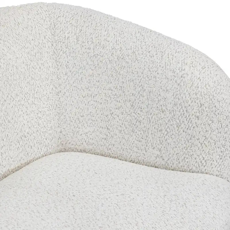 Furniture of America Ophelia Modern Curved Arms Boucle Sofa Couch with Kidney Style Seat and Round Wooden Legs