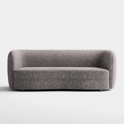Furniture of America Ophelia Modern Curved Arms Boucle Sofa Couch with Kidney Style Seat and Round Wooden Legs