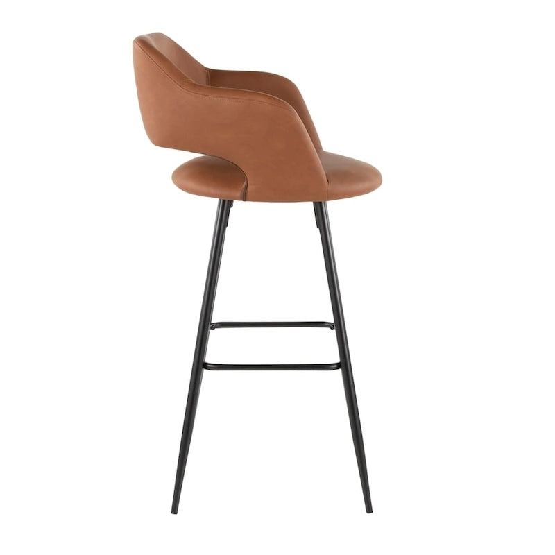 Carson Carrington Vallen Faux Leather Bar Stools (Set of 2) - N/A