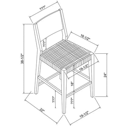 Caelan Seagrass 24-Inch Counter Stool (Set of 2)