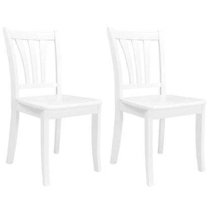 Set of 2 Dillon White Solid Wood Dining Chairs