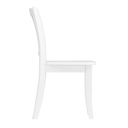 Set of 2 Dillon White Solid Wood Dining Chairs