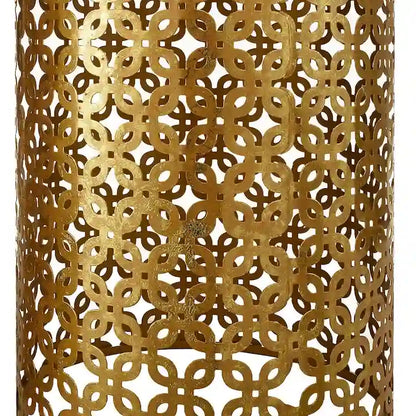 Set of Two Round Gold Nesting Tables