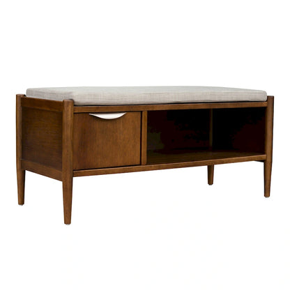INK+IVY Arcadia Accent Bench with Storage and Upholstered Cushion - 42W x 17D x 19.5H