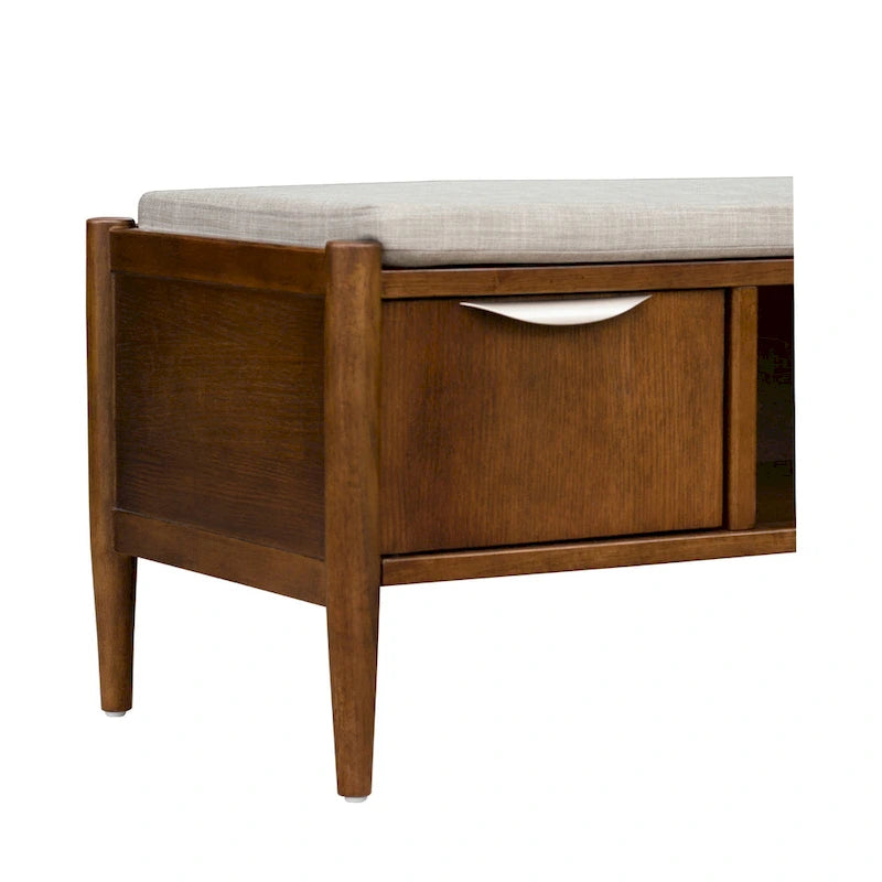 INK+IVY Arcadia Accent Bench with Storage and Upholstered Cushion - 42W x 17D x 19.5H