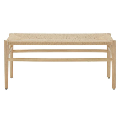 Giethoorn Solid Wood Bench with Weave Rope by iNSPIRE Q Modern
