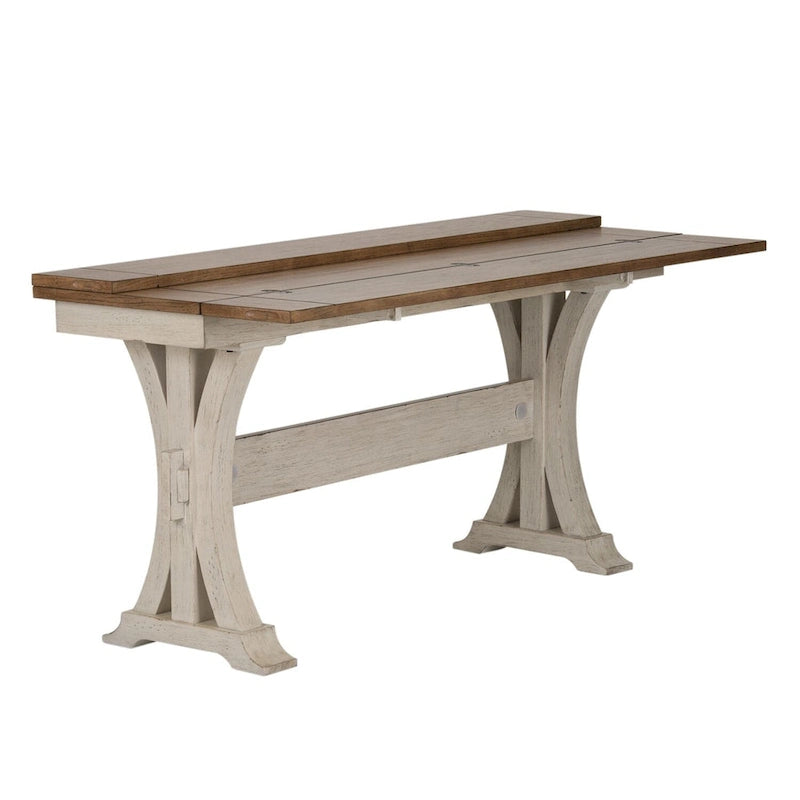 Farmhouse Reimagined Antique White Flip Lid Sofa Table