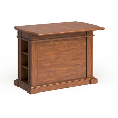 Americana Distressed Cottage Oak Kitchen Island With Drop Leaf