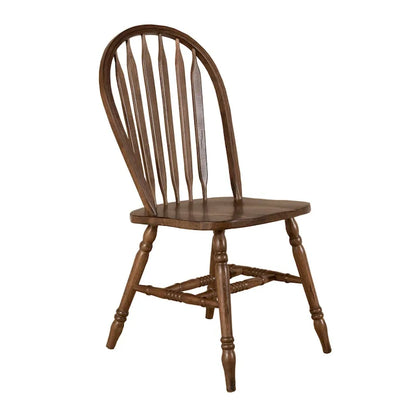 Carolina Crossing Antique Honey Distressed 5 Piece Pedestal Table Set