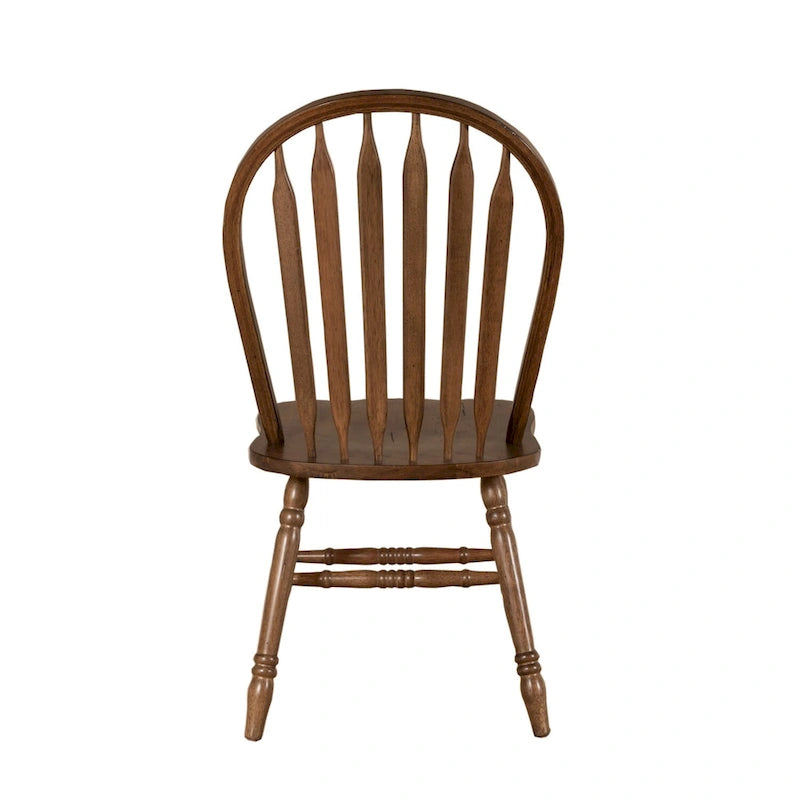 Carolina Crossing Antique Honey Distressed 5 Piece Pedestal Table Set