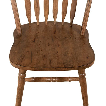 Carolina Crossing Antique Honey Distressed 5 Piece Pedestal Table Set
