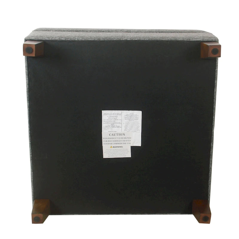 HomePop Luxury 32 Square Storage Ottoman