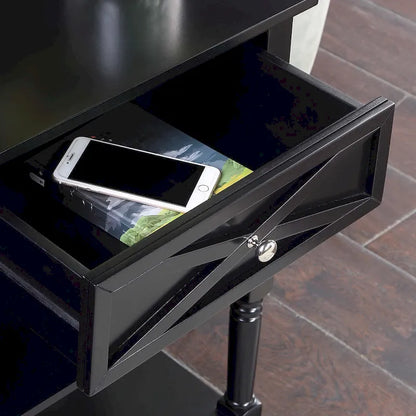Convenience Concepts Country Oxford 2 Drawer Console Table with Shelves