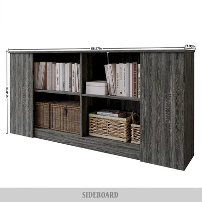 CraftPorch Simple Clean-Lines Wooden Sideboard