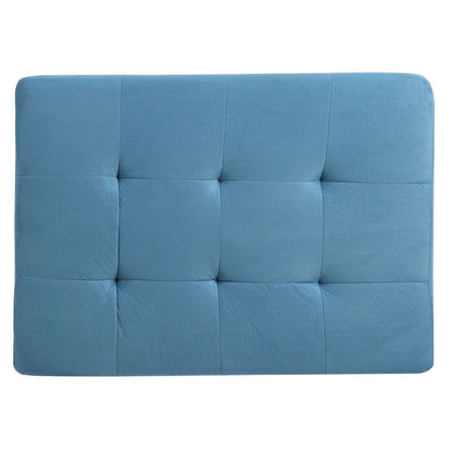 Microsuede Tufted Ottoman