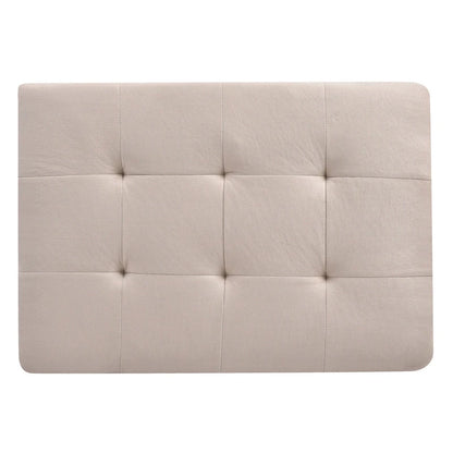 Microsuede Tufted Ottoman