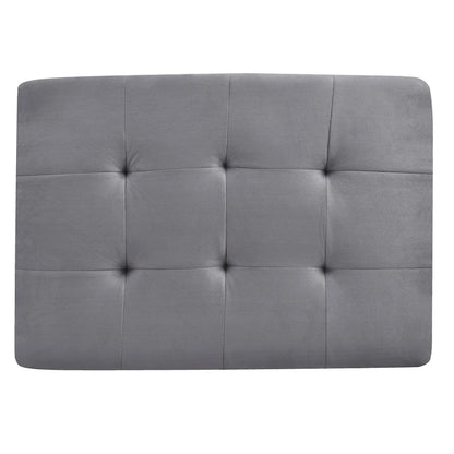 Microsuede Tufted Ottoman