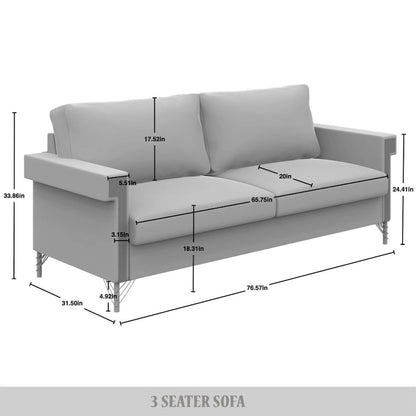 CraftPorch Luxurious Velvet Upholstered Sofa